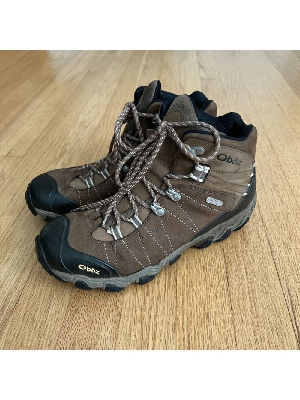 Oboz Women's Bridger Mid Brown Waterproof Leather Hiking Boots Women's Size 9.5